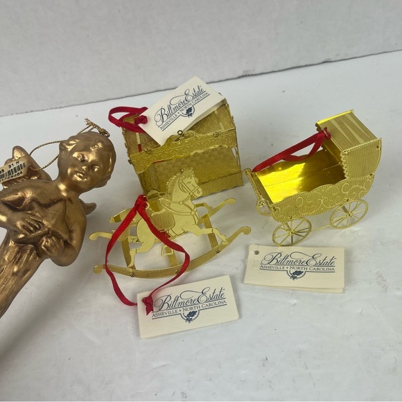 SALE-Lot of Biltmore Estate Ornaments-metal miniatures and ceramic Angel icicle - Picture 13 of 16